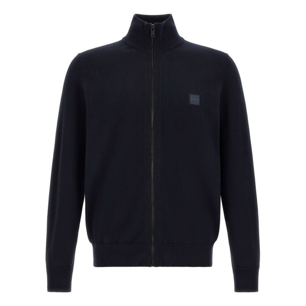 Hugo Boss Blue Cotton Men's Cardigan